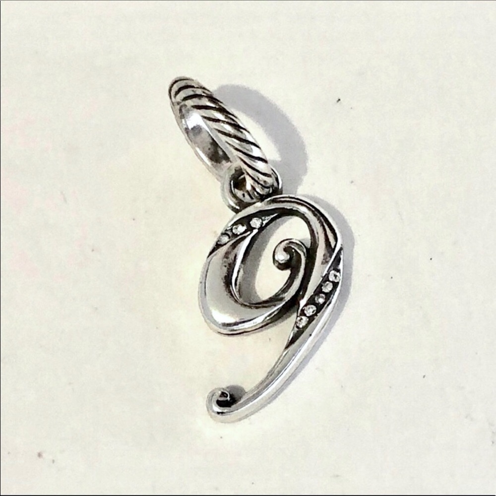 🆕 Brighton Number Nine #9 charm Silver with clear crystal accents Retired NWOT